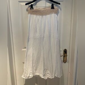 ELAN Long white Flowy skirt